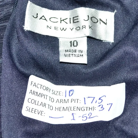 NWOT Jackie Jon Blue Rhinestone Bodycon Dress 10 - Picture 5 of 5